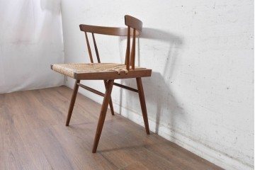 中古　ジョージナカシマ(George Nakashima)　桜製作所　グラスシートチェア(GRASS SEATED CHAIR)　CN120　軽やかな佇まいが魅力のチェア　(R-091371)