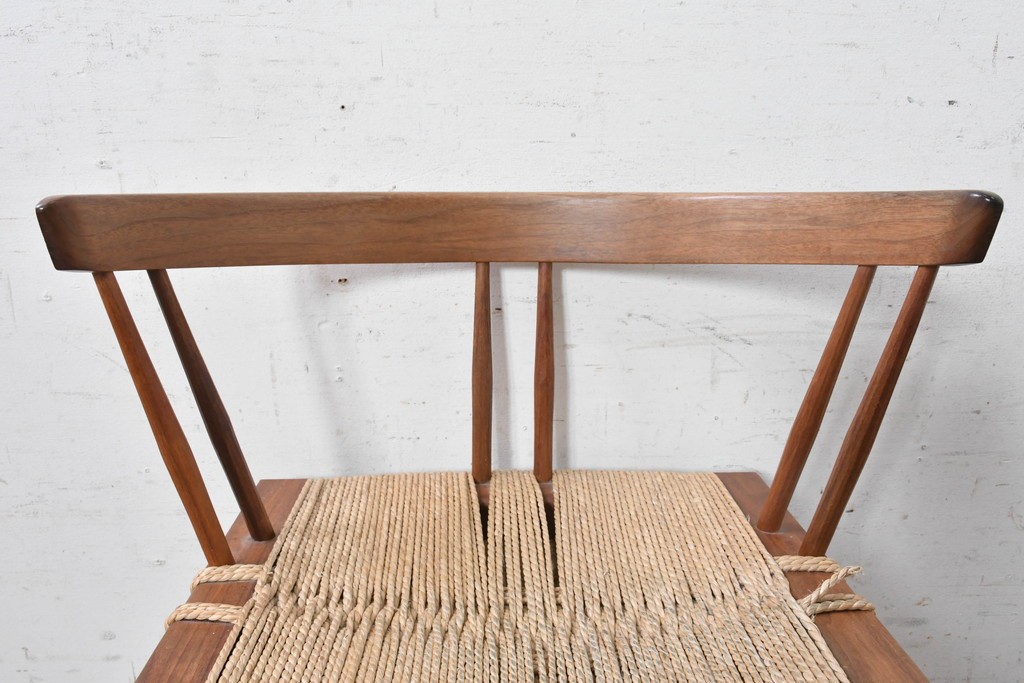 中古　ジョージナカシマ(George Nakashima)　桜製作所　グラスシートチェア(GRASS SEATED CHAIR)　CN120　軽やかな佇まいが魅力のチェア　(R-091371)