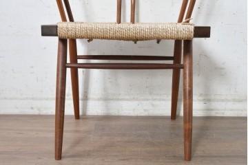 中古　ジョージナカシマ(George Nakashima)　桜製作所　グラスシートチェア(GRASS SEATED CHAIR)　CN120　軽やかな佇まいが魅力のチェア　(R-091371)