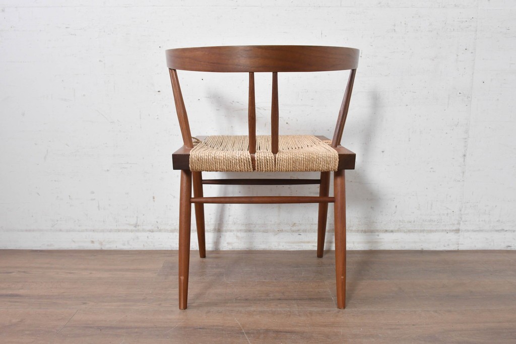 中古　ジョージナカシマ(George Nakashima)　桜製作所　グラスシートチェア(GRASS SEATED CHAIR)　CN120　軽やかな佇まいが魅力のチェア　(R-091371)