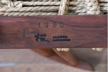 中古　ジョージナカシマ(George Nakashima)　桜製作所　グラスシートチェア(GRASS SEATED CHAIR)　CN120　軽やかな佇まいが魅力のチェア　(R-091371)