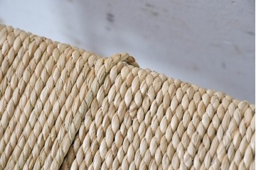 中古　ジョージナカシマ(George Nakashima)　桜製作所　グラスシートスツール(GRASS SEATED STOOL)　CN124　木部と編み座面が調和するスツール　(R-091372)