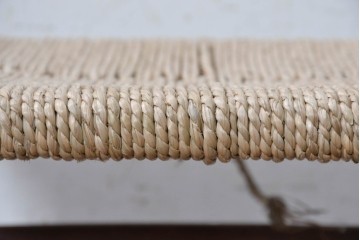 中古　ジョージナカシマ(George Nakashima)　桜製作所　グラスシートスツール(GRASS SEATED STOOL)　CN124　木部と編み座面が調和するスツール　(R-091372)