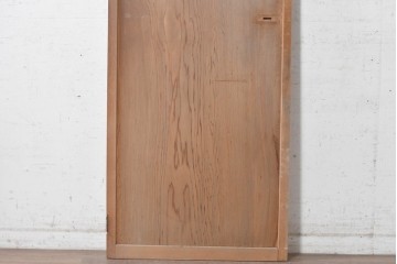 アンティーク建具　昭和初期から昭和中期　鏡板一枚板　型板ガラス入りのシンプルなドア1枚　(R-091374)