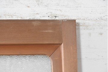 アンティーク建具　昭和初期から昭和中期　鏡板一枚板　型板ガラス入りのシンプルなドア1枚　(R-091374)