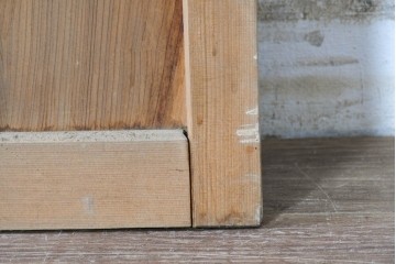 アンティーク建具　昭和初期から昭和中期　鏡板一枚板　型板ガラス入りのシンプルなドア1枚　(R-091374)