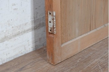 アンティーク建具　昭和初期から昭和中期　鏡板一枚板　型板ガラス入りのシンプルなドア1枚　(R-091374)