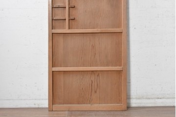 アンティーク建具　昭和初期から昭和中期　鏡板一枚板　型板ガラス入りのシンプルなドア1枚　(R-091374)