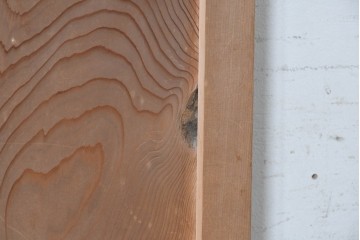 アンティーク建具　昭和初期から昭和中期　鏡板一枚板　型板ガラス入りのシンプルなドア1枚　(R-091374)
