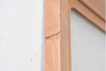 アンティーク建具　昭和初期から昭和中期　鏡板一枚板　型板ガラス入りのシンプルなドア1枚　(R-091374)