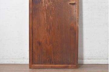 アンティーク建具　昭和初期から昭和中期　鏡板一枚板　型板ガラス入りのシンプルなドア1枚　(R-091375)