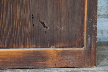 アンティーク建具　昭和初期から昭和中期　鏡板一枚板　型板ガラス入りのシンプルなドア1枚　(R-091375)