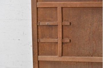 アンティーク建具　昭和初期から昭和中期　鏡板一枚板　型板ガラス入りのシンプルなドア1枚　(R-091375)