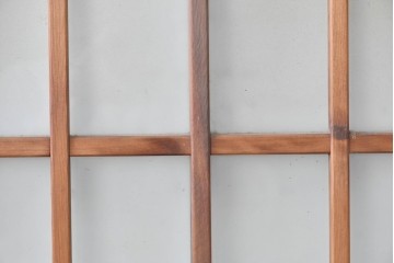 ヴィンテージ建具　昭和後期　幅狭　すりガラスがレトロな印象を添えるガラス戸4枚セット　(R-091378)