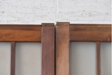 ヴィンテージ建具　昭和後期　幅狭　すりガラスがレトロな印象を添えるガラス戸4枚セット　(R-091378)