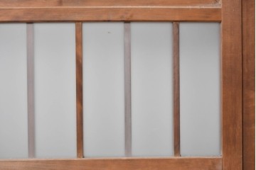 ヴィンテージ建具　昭和後期　幅狭　すりガラスがレトロな印象を添えるガラス戸4枚セット　(R-091378)