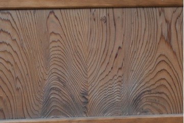 ヴィンテージ建具　昭和中期　格子意匠が和の趣を添えるガラス戸4枚セット　(R-091379)