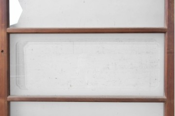 ヴィンテージ建具　昭和中期　横桟のすっきりとしたガラス戸2枚セット　(R-091380)