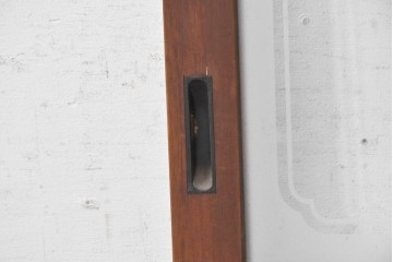 ヴィンテージ建具　昭和中期　横桟のすっきりとしたガラス戸2枚セット　(R-091380)
