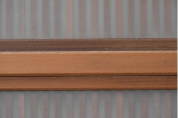 アンティーク建具　昭和中期　裏ガラス　細やかな縦格子が連なる格子戸4枚セット　(R-091382)