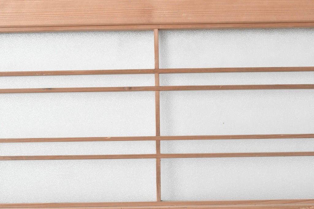 アンティーク建具　昭和中期　木味が魅力の素朴な無双戸1枚　(R-091384)