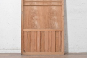 アンティーク建具　昭和中期　木味が魅力の素朴な無双戸1枚　(R-091384)