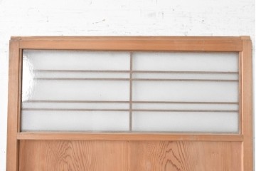 アンティーク建具　昭和中期　木味が魅力の素朴な無双戸1枚　(R-091384)