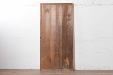 ヴィンテージ建具　昭和中期　木味を楽しむ素朴な板戸1枚　(R-091385)