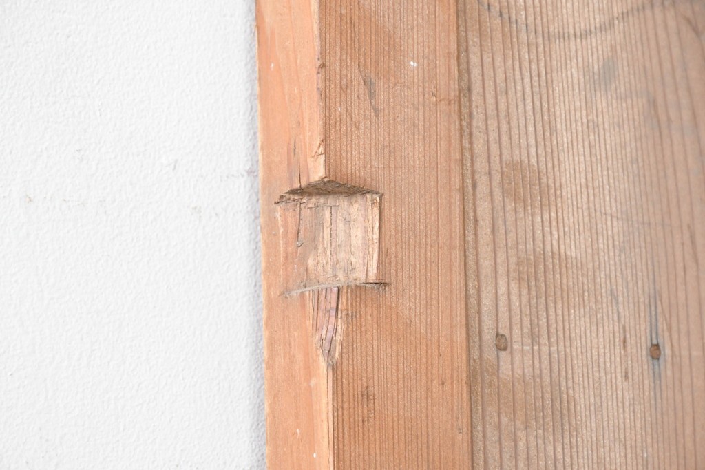ヴィンテージ建具　昭和中期　木味を楽しむ素朴な板戸1枚　(R-091385)