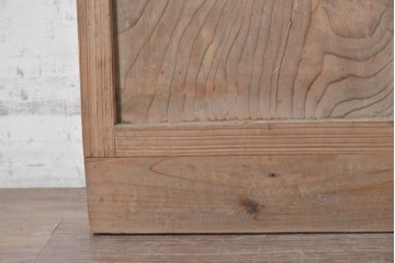 ヴィンテージ建具　昭和中期　一本一本異なる竹の表情を楽しめる味わい深い格子戸1枚　(R-091386)
