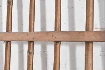ヴィンテージ建具　昭和中期　一本一本異なる竹の表情を楽しめる味わい深い格子戸1枚　(R-091386)