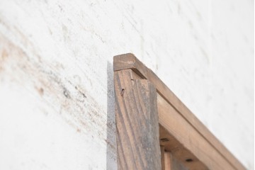 ヴィンテージ建具　昭和中期　一本一本異なる竹の表情を楽しめる味わい深い格子戸1枚　(R-091386)