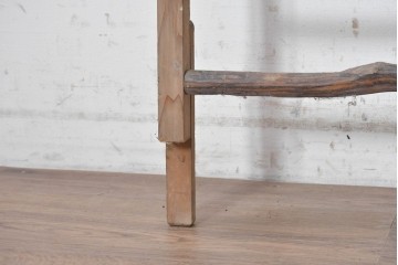ヴィンテージ建具　昭和中期　細竹の節と自然木の横桟が織りなす味わい深い竹垣1枚　(R-091388)