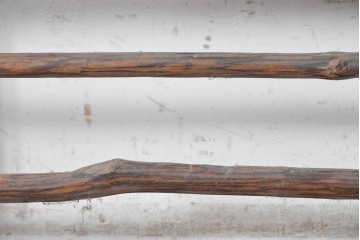 ヴィンテージ建具　昭和中期　細竹の節と自然木の横桟が織りなす味わい深い竹垣1枚　(R-091388)