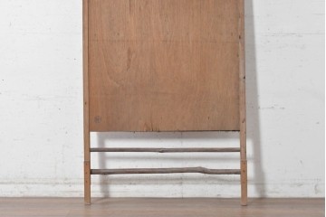 ヴィンテージ建具　昭和中期　細竹の節と自然木の横桟が織りなす味わい深い竹垣1枚　(R-091388)