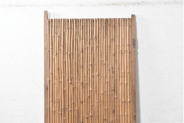 ヴィンテージ建具　昭和中期　幅狭(約67cm)　細竹の自然な表情が味わい深い竹戸1枚　(R-091389)