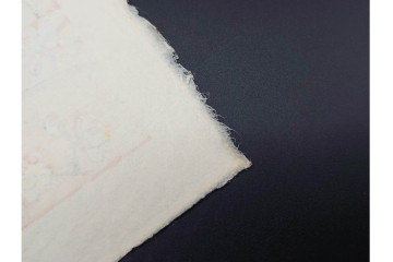 真作　昭和56年3月作　神保朋世　「あたたか」　可憐な梅花と女性を描いた木版画　(R-091392)