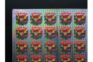 当時物　インクずれ　ビックリマン　悪魔VS天使シール　ワンダーマリア　パチ物のアンカットシート 　(R-091397)