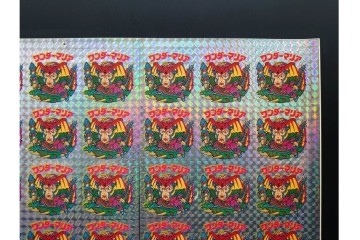 当時物　インクずれ　ビックリマン　悪魔VS天使シール　ワンダーマリア　パチ物のアンカットシート 　(R-091397)