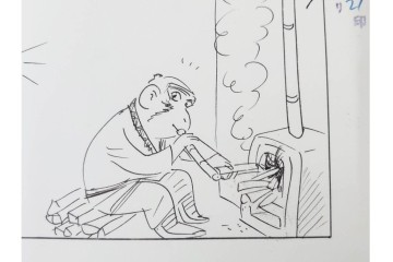 小島功　肉筆原画　漫画サンデー(6号～9号)　「コオ釈 西遊記」　漫画原稿16枚セット　(R-091398)