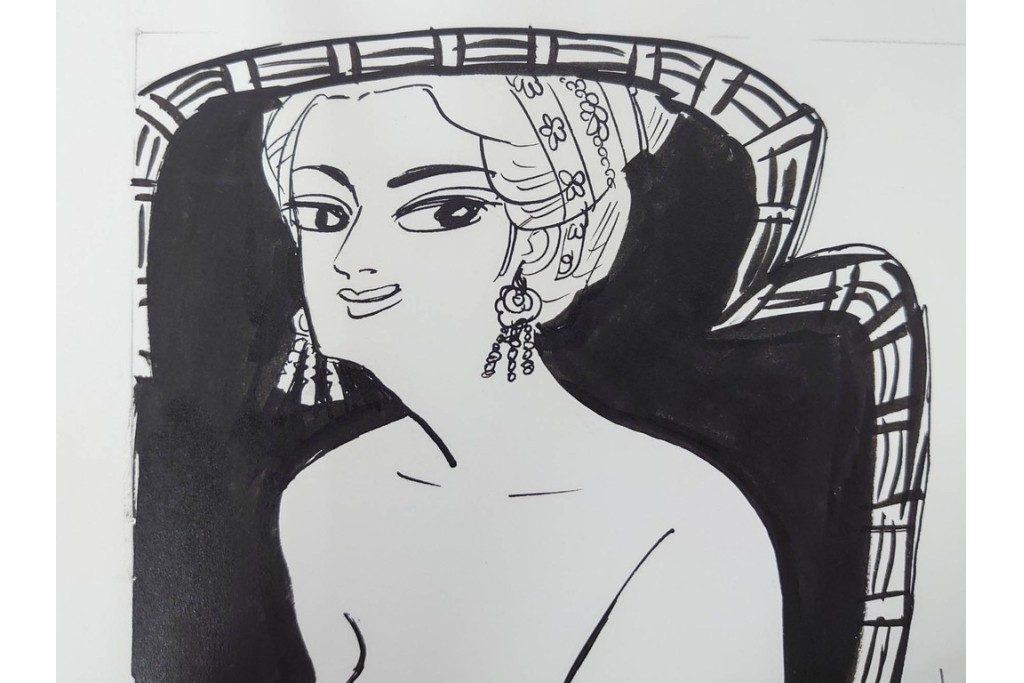 小島功　肉筆原画　漫画サンデー(6号～9号)　「コオ釈 西遊記」　漫画原稿16枚セット　(R-091398)
