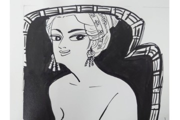 小島功　肉筆原画　漫画サンデー(6号～9号)　「コオ釈 西遊記」　漫画原稿16枚セット　(R-091398)