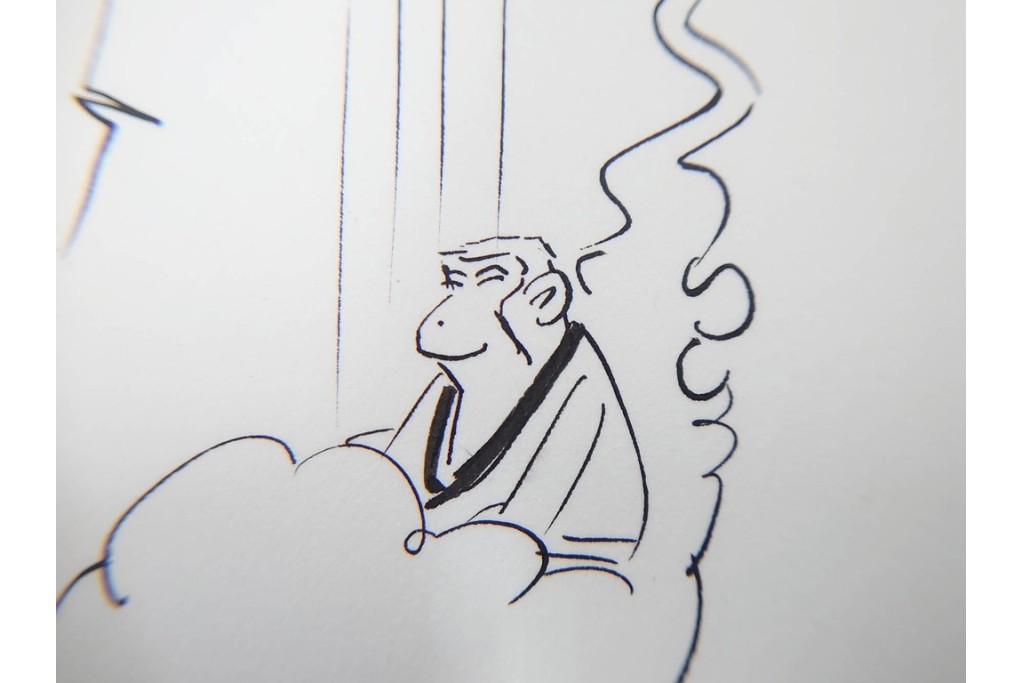 小島功　肉筆原画　漫画サンデー(6号～9号)　「コオ釈 西遊記」　漫画原稿16枚セット　(R-091398)