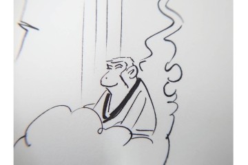 小島功　肉筆原画　漫画サンデー(6号～9号)　「コオ釈 西遊記」　漫画原稿16枚セット　(R-091398)