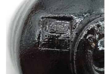 三代 佐々木昭楽　楽焼　長次郎早舟写の赤茶碗・東陽坊写の黒茶碗2点セット　共箱付き　(R-091402)