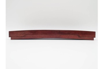 明治から大正期　時代物漆器　鶴・松竹梅蒔絵　螺鈿のきらめきが美しい総梨地の御短冊箱　外箱付き　(R-091408)