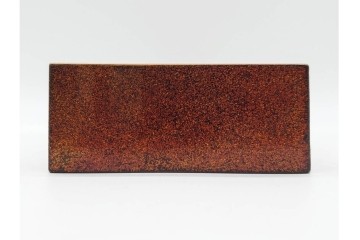 明治から大正期　時代物漆器　鶴・松竹梅蒔絵　螺鈿のきらめきが美しい総梨地の御短冊箱　外箱付き　(R-091408)