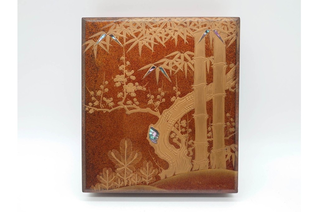【希少品】高蒔絵 江戸期 松竹梅鶴紋 漆器 吉祥文様 時代物 骨董品 金蒔絵重箱 公式】アンティーク家具ラフジュ工房商品詳細ページ明治から大正期