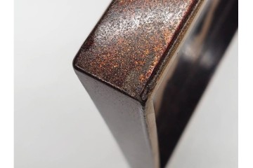 明治から大正期　時代物漆器　鶴・松竹梅蒔絵　螺鈿のきらめきが美しい総梨地の御色紙箱　外箱付き　(R-091409)