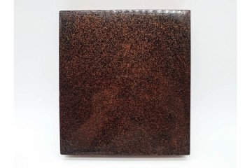 明治から大正期　時代物漆器　鶴・松竹梅蒔絵　螺鈿のきらめきが美しい総梨地の御硯箱　硯・水滴(龍雲吉田造)・外箱付き　(R-091410)
